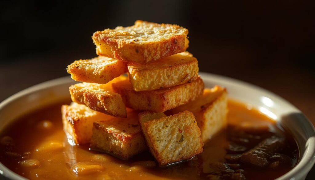 Croûtons pour soupe à l'oignon Croûtons pour soupe à l'oignon