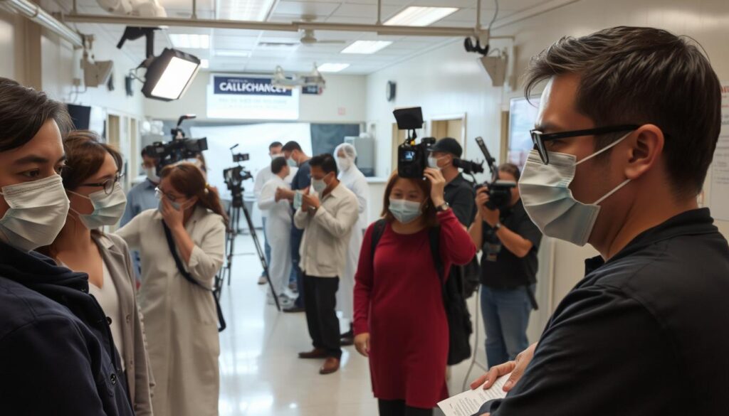 Mesures sanitaires sur un tournage de film Mesures sanitaires sur un tournage de film