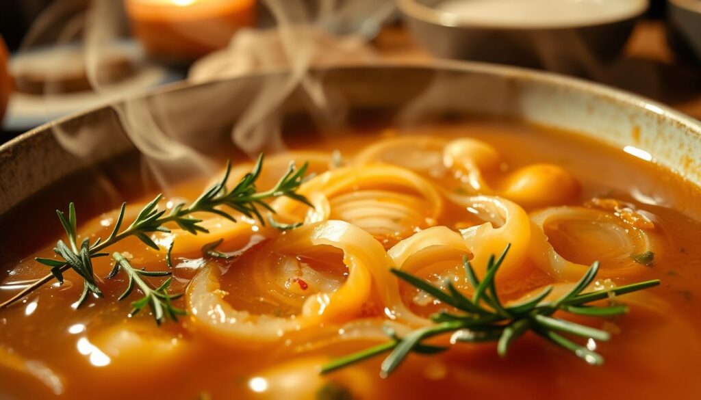 Techniques pour améliorer les arômes de la soupe à l'oignon Techniques pour améliorer les arômes de la soupe à l'oignon